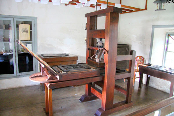 Printing press at Mission House Museum. Honolulu, HI.