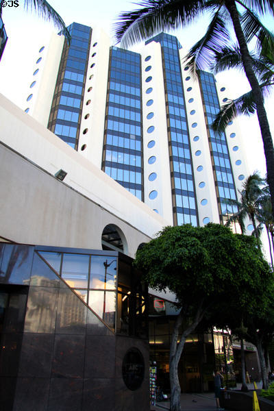 Porthole architecture of Waikiki Trade Center. Waikiki, HI.