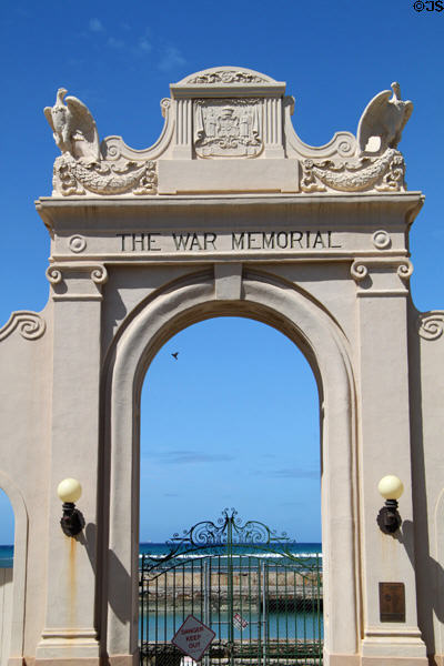 War Memorial Natatorium Memorial Archway (1927) in Kapi''olani Park. Waikiki, HI. On National Register.