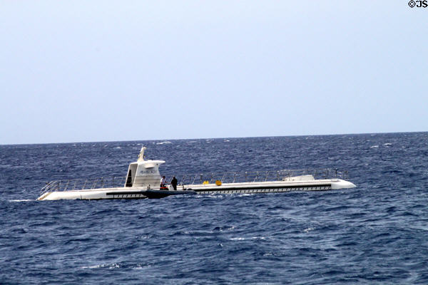 Atlantis XIV submarine on surface. Waikiki, HI.