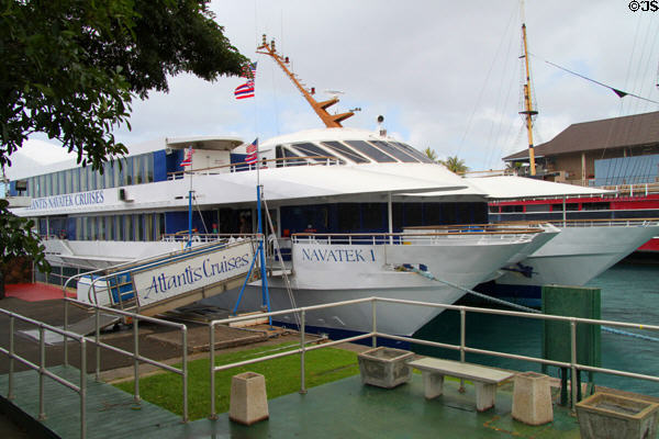 Atlantis Navatek I Cruise boat used for whale watching tours. Waikiki, HI.