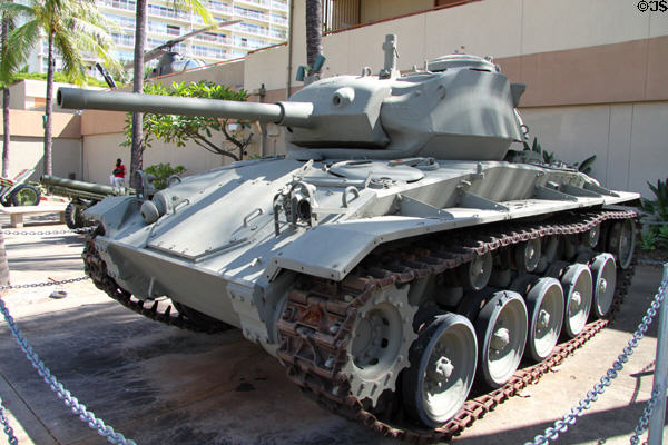 U.S. M24 light tank (1940s) at U.S. Army Museum. Waikiki, HI.