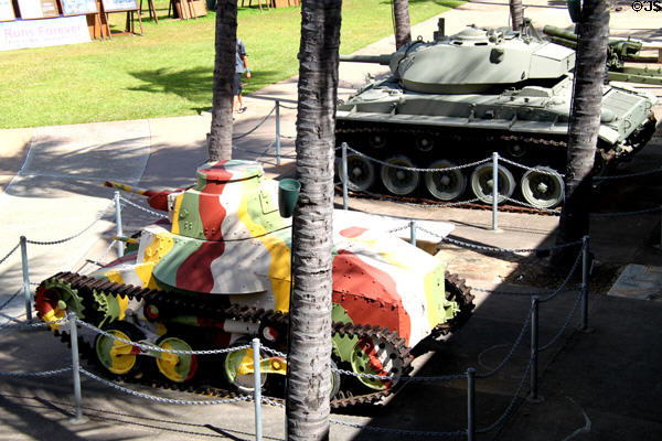 Japanese & U.S. light tanks at U.S. Army Museum. Waikiki, HI.