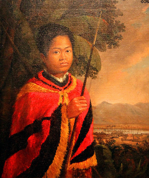 Portrait of King Kamehameha III (1825) by Robert Dampier at Honolulu Academy of Arts. Honolulu, HI.