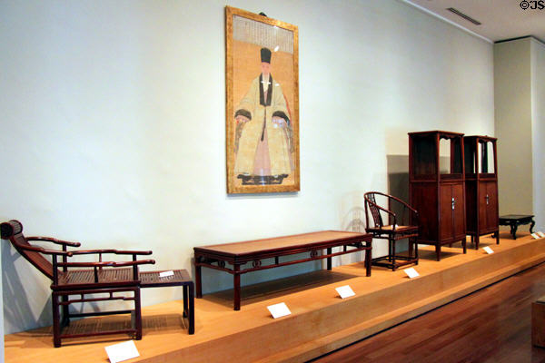 Gallery of Chinese furniture at Honolulu Academy of Arts. Honolulu, HI.