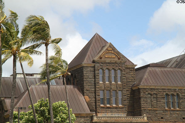 Hawaiian Hall Building of Bernice P. Bishop Museum was originally a school. Honolulu, HI.