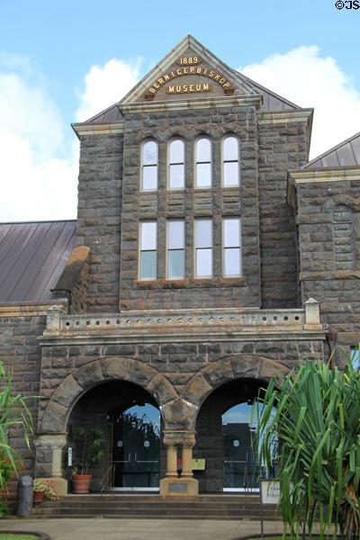 Bernice Pauahi Bishop Museum (1889). Honolulu, HI. Style: Richardsonian Romanesque. Architect: William F. Smith.