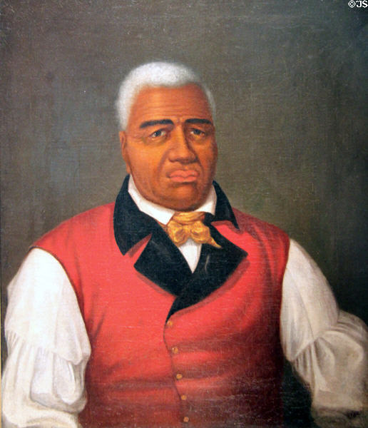 Portrait of King Kamehameha the Great (c1758-1819) at Bishop Museum Bishop Museum. Honolulu, HI.