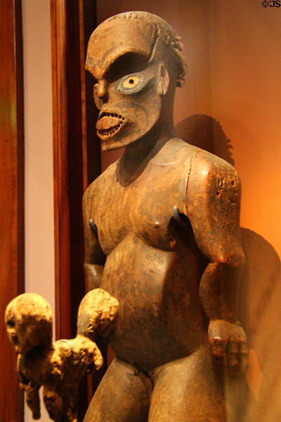 Wooden poison god (1852) from Hau'ula, Oahu at Bishop Museum. Honolulu, HI.