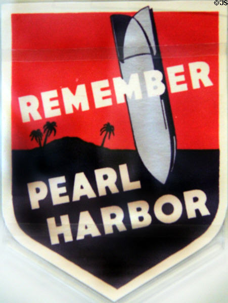 Remember Pearl Harbor design (1940s) at Arizona Memorial museum. Honolulu, HI.