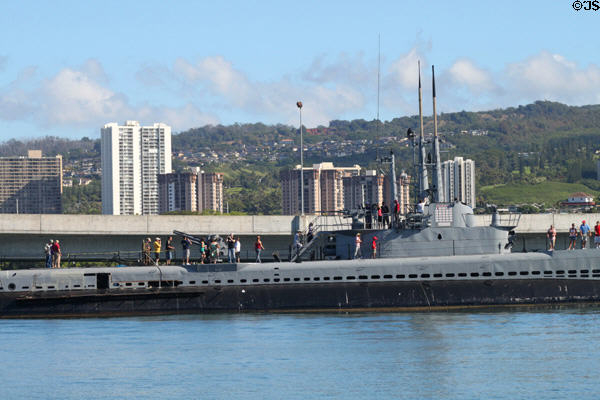 Visitors aboard USS Bowfin Submarine. Honolulu, HI.