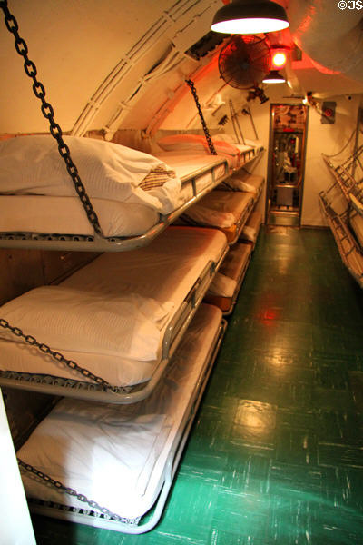 Crew bunks of USS Bowfin Submarine. Honolulu, HI.