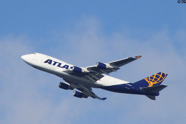 Atlas freight aircraft depart Honolulu. HI.