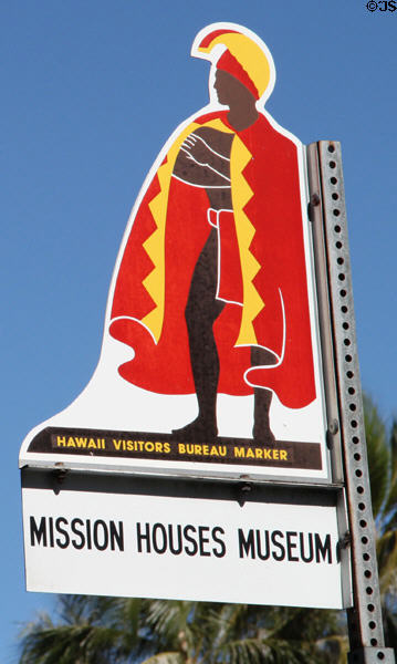 Hawaii Visitors Bureau Marker of tourist sites. HI.