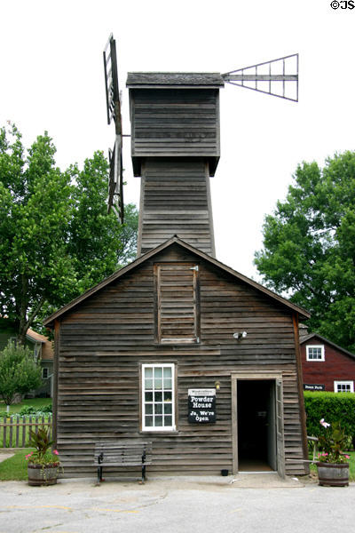 Powder House shop in old windmill. Amana, IA.