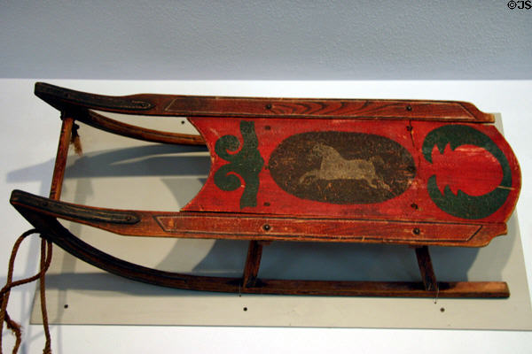 Antique child's sled at Amana Heritage Museum. Amana, IA.