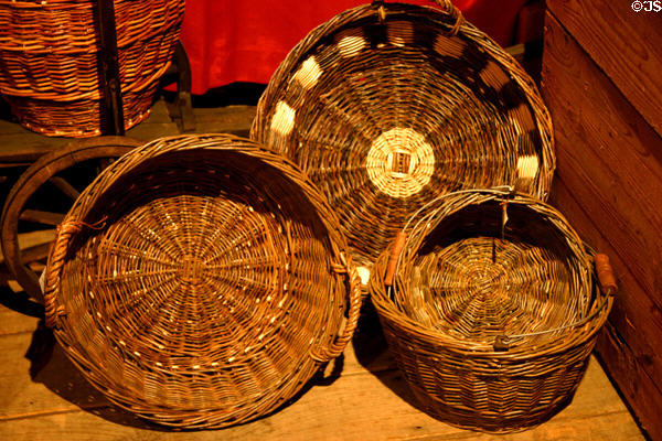 Assortment of Amana-style baskets at High Amana gallery. High Amana, IA.