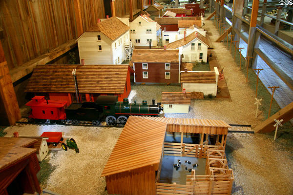 Model of 1920s Iowa town at Mini-Americana Barn Museum. South Amana, IA.