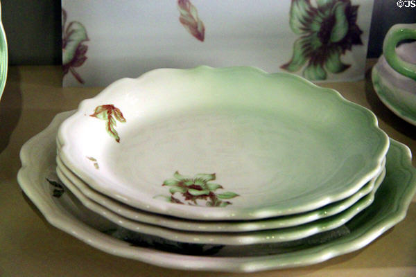 Desert Flower pattern China for Union Pacific dome dining cars (1955-mid 1960s) at Union Pacific Railroad Museum. Council Bluffs, IA.