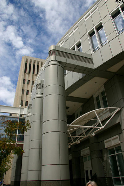 EMC Insurance Building entrance structures. Des Moines, IA.