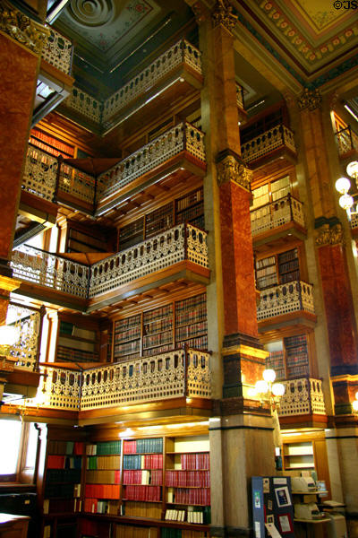 Library stacks of Iowa State Capitol. Des Moines, IA.