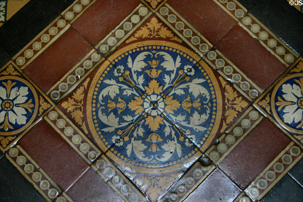 Tile floor of Library in Iowa State Capitol. Des Moines, IA.