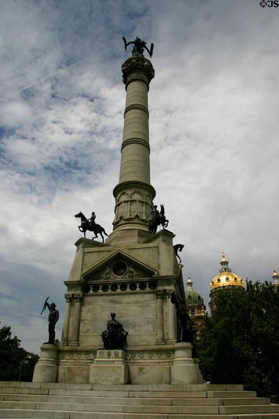 Soldiers' and Sailors' Civil War Monument (1892-1945) by Harriet A. Ketcham at Iowa State Capitol. Des Moines, IA.