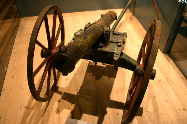 Civil War canon used by John Brown to train for Harpers Ferry at Historical Museum of Iowa. Des Moines, IA.