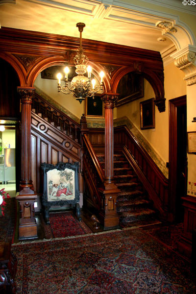 Entry hall of Hoyt Sherman Mansion. Des Moines, IA.