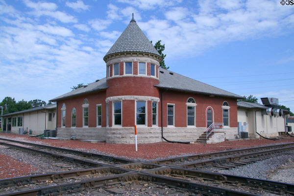 The Depot (1892) at crossing of two major railroads. Grinnell, IA. On National Register.