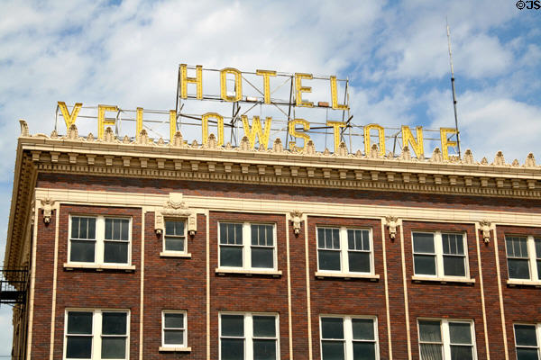 Hotel Yellowstone (c1915) a stopping point for travelers on way to Yellowstone National Park. Pocatello, ID.