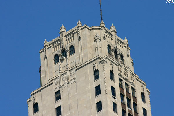 Details of crown of Willoughby Tower. Chicago, IL.