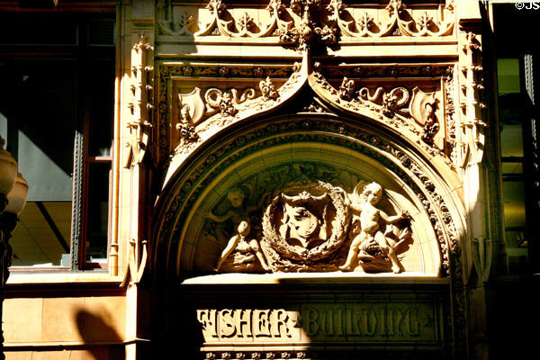 Terracotta decoration of Fisher Building. Chicago, IL.