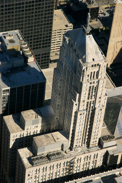 Chicago Board of Trade (1930) (45 floors) (141 West Jackson Blvd.). Chicago, IL. Style: Art Deco. Architect: Holabird & Root. On National Register.