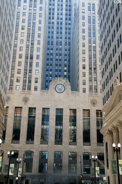 Chicago Board of Trade (1930) (45 floors) (141 West Jackson Blvd.). Chicago, IL. Style: Art Deco. Architect: Holabird & Root.
