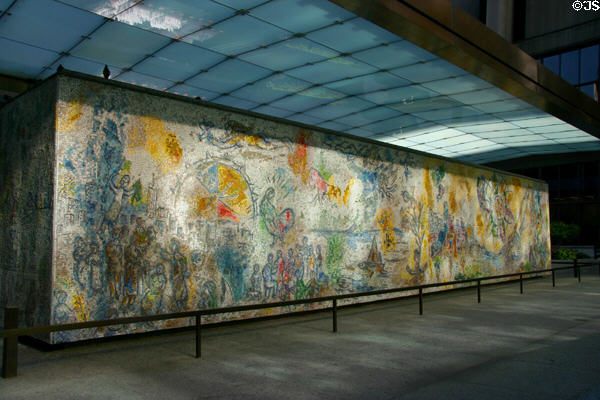 Four Seasons mosaic by Marc Chagall at Chase Tower plaza. Chicago, IL.
