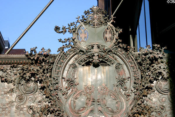 Thistles, leaves & scrollwork at Carson Pirie Scott entrance. Chicago, IL.