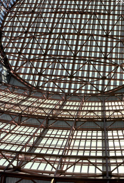 Looking up at skylight in James R. Thompson Center. Chicago, IL.