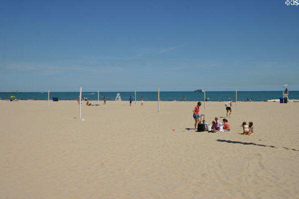 Oak Street Beach recreation. Chicago, IL.