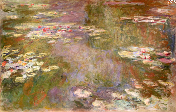 Water Lilly Pond painting (1917-22) by Claude Monet at Art Institute of Chicago. Chicago, IL.