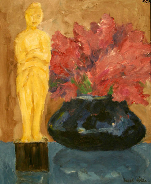Figure & Flowers painting (1915) by Emil Nolde at Art Institute of Chicago. Chicago, IL.