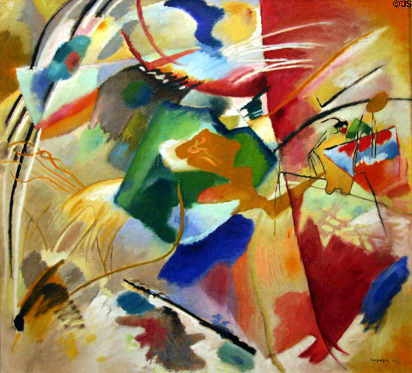 Painting with Green Center (1913) by Vasily Kandinsky at Art Institute of Chicago. Chicago, IL.