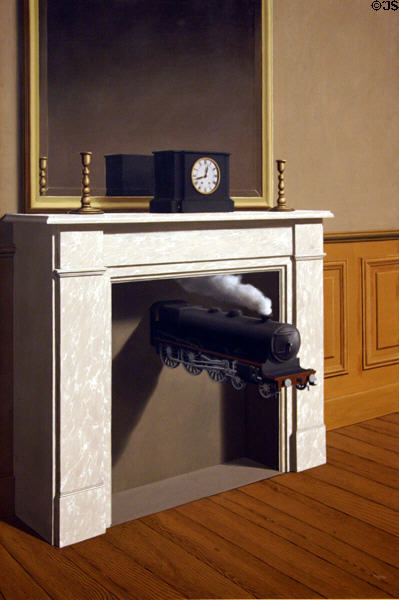 Time Transfixed painting (1938) by René Magritte at Art Institute of Chicago. Chicago, IL.