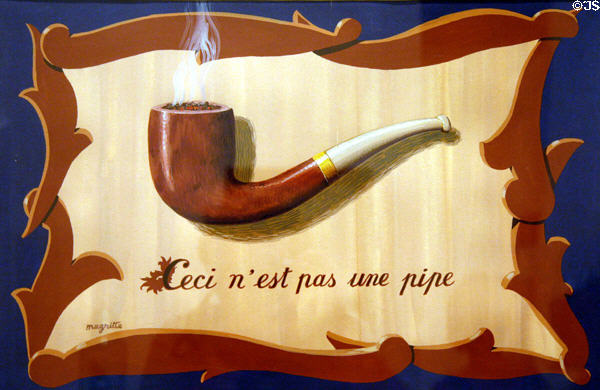 The Tune & also the Words painting (1964) by René Magritte at Art Institute of Chicago. Chicago, IL.