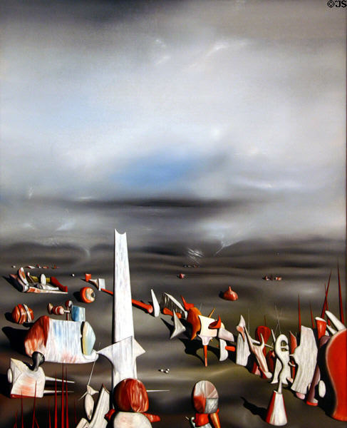 The Rapidity of Sleep painting (1945) by Yves Tanguy at Art Institute of Chicago. Chicago, IL.