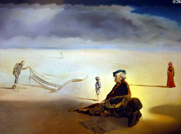 A Chemist Lifting with Extreme Precaution the Cuticle of a Grand Piano painting (1936) by Salvador Dalí at Art Institute of Chicago. Chicago, IL.
