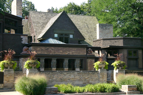 Studio entrance of Frank Lloyd Wright home. Oak Park, IL.