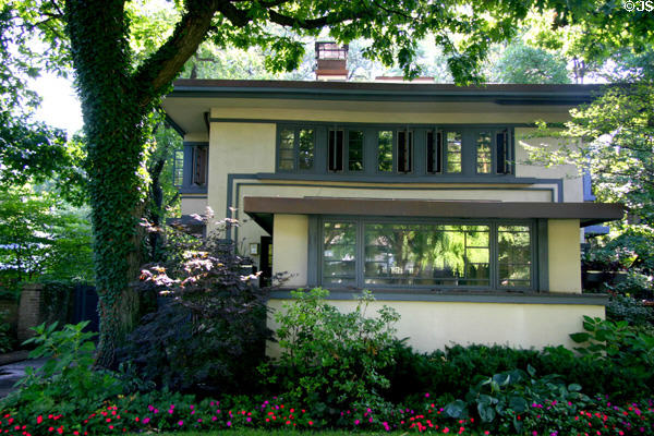 Front of House of William Drummund, student of Frank Lloyd Wright. River Forest, IL.