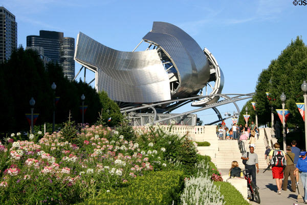 Gardens of Millennium Park & Pritzker Pavilion. Chicago, IL.