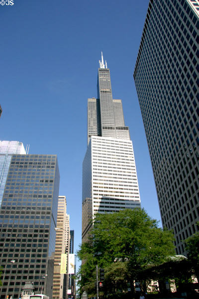 Sears Tower over Hartford Plaza South & 200 South Wacker. Chicago, IL.